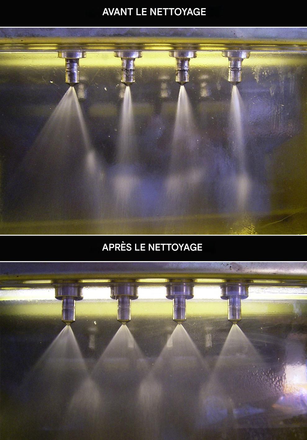 Avant / après nettoyage injecteurs